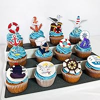 Vista 4 de Moldes de silicona para timón de ancla, moldes para fondant de gancho para barco de vela, gaviota salvavidas de chocolate, moldes para hornear