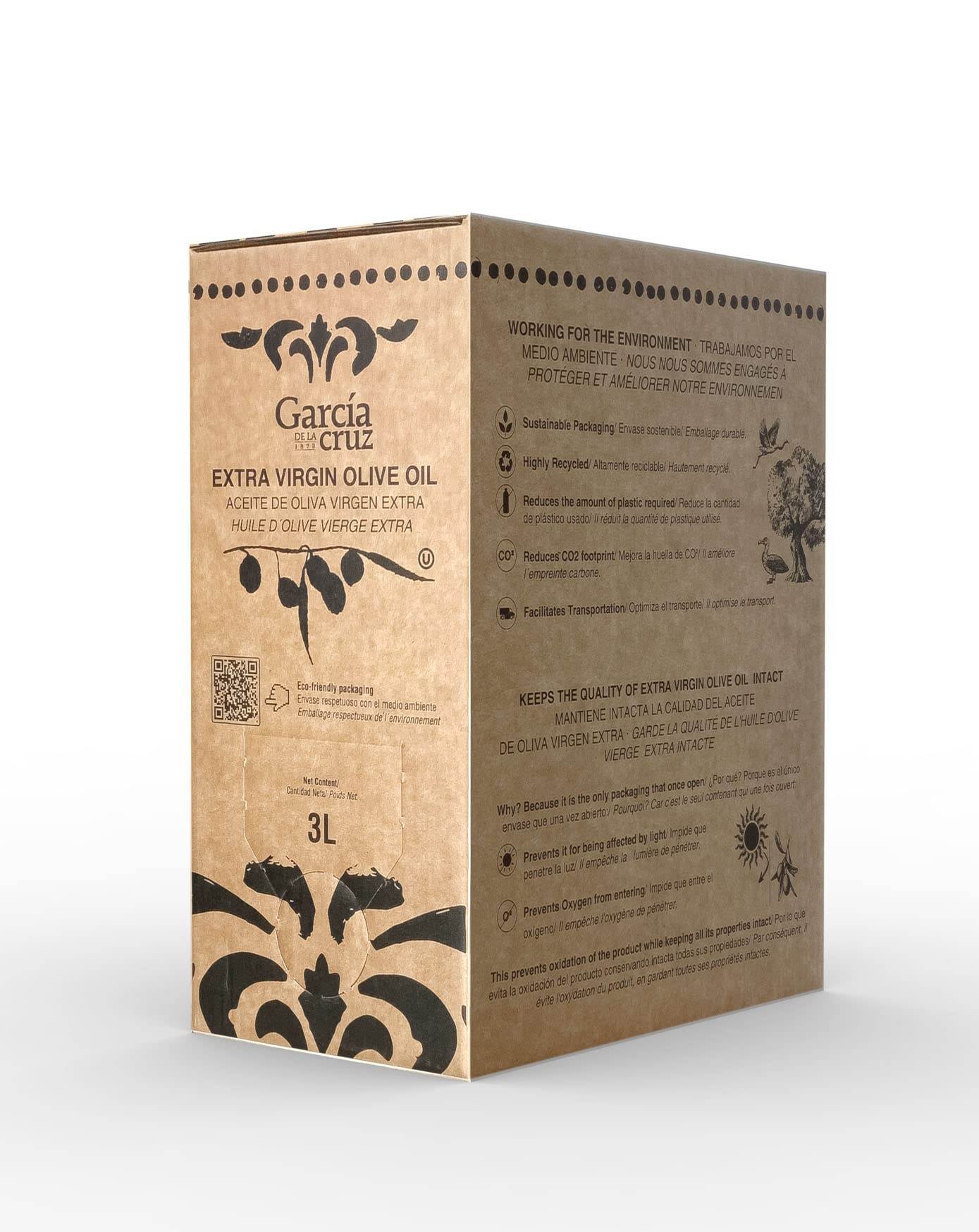 GARCÍA DE LA CRUZ Huile d'Olive Vierge Extra, Bag in Box 3 L