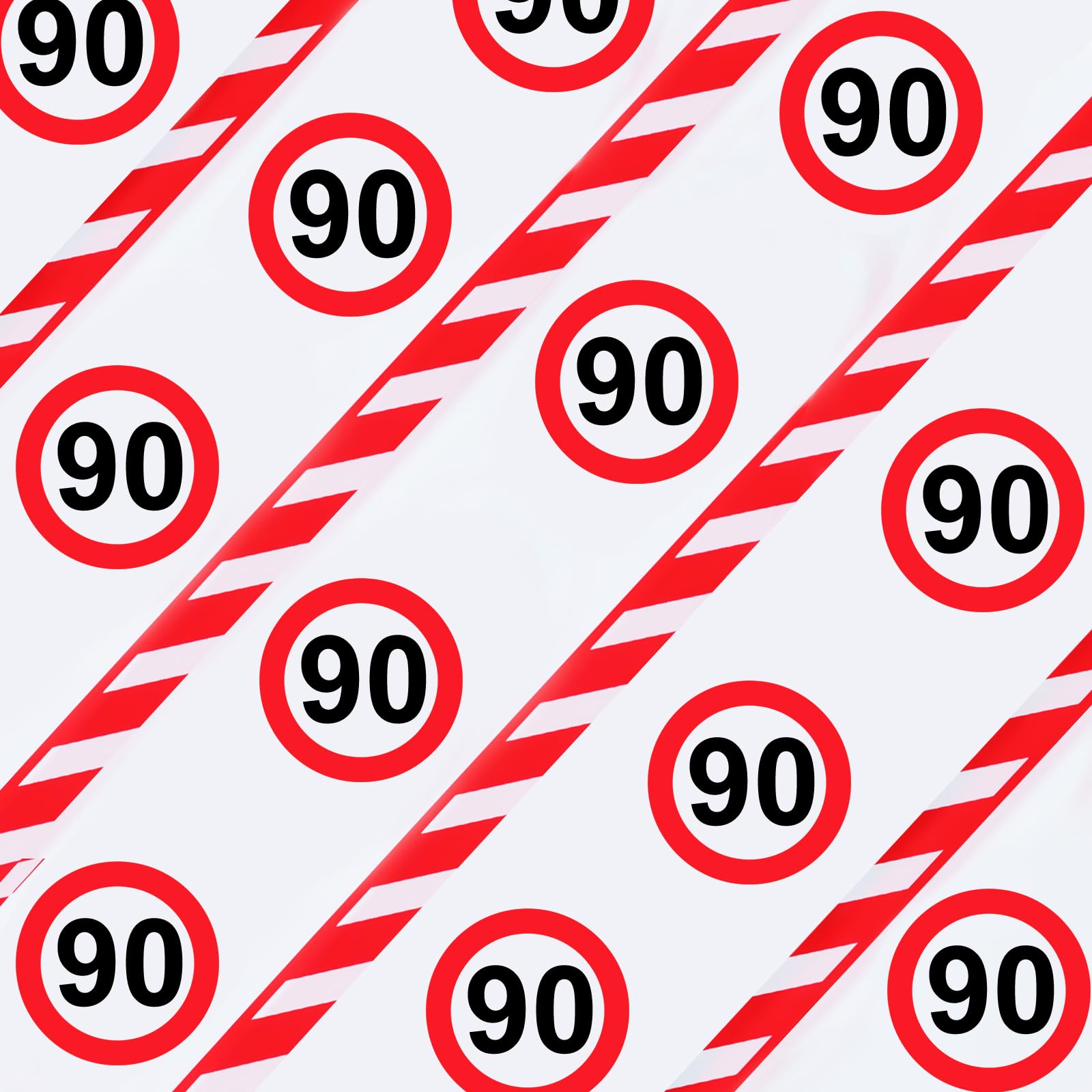 WenmthG Absperrband 90 Geburtstag Deko 20 m Lange, Girlande
