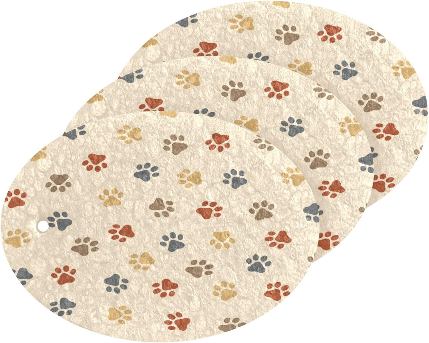 Cartoon Dog Prints Scrub Sponge Footprint Puppy Kitchen Cleaning Sponge Washing