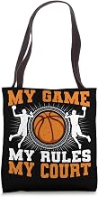 Basketball Game, Rules & Court For A Hoops Player Tote Bag