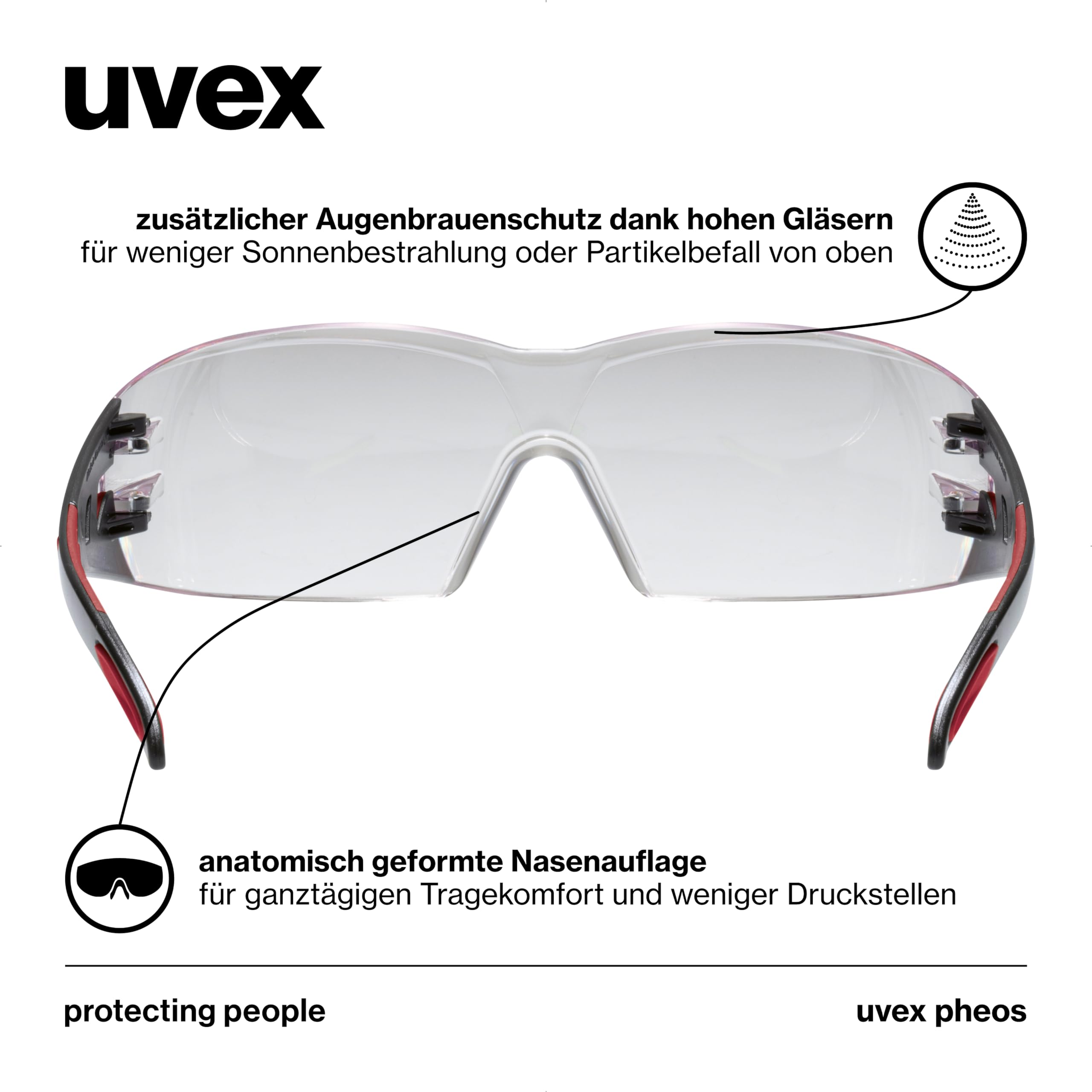 Uvex okulary do prasowania Uniseks Pheos (1 w zestawie)