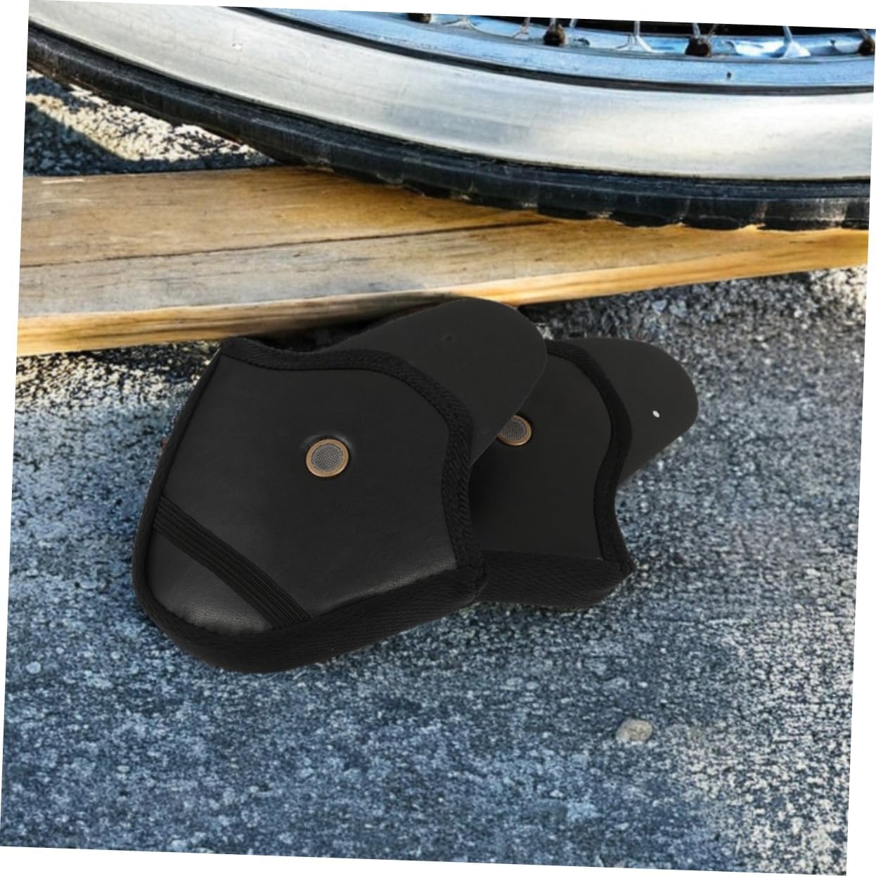 Milisten 4pcs Removable Windproof Helmet Ear Pads Motorcycle Ear Warmers for Cold Weather Riding Protective Covers for Outdoor Sports and Biking