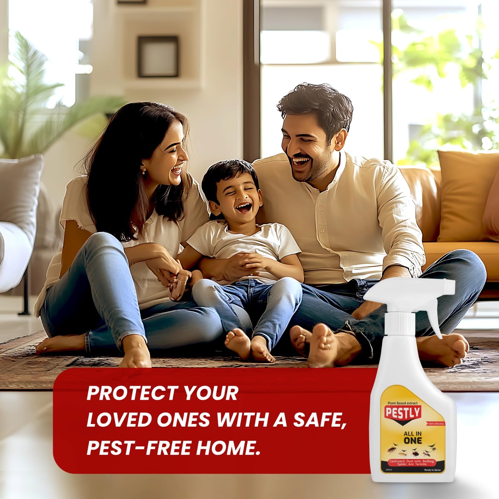 Pestly 500 Ml - All-In-One Pest Control Spray for Cockroach, Spider, Dust Mite, Bedbugs, Ants, Termites (250 ML X pack of 2 Packs) 4