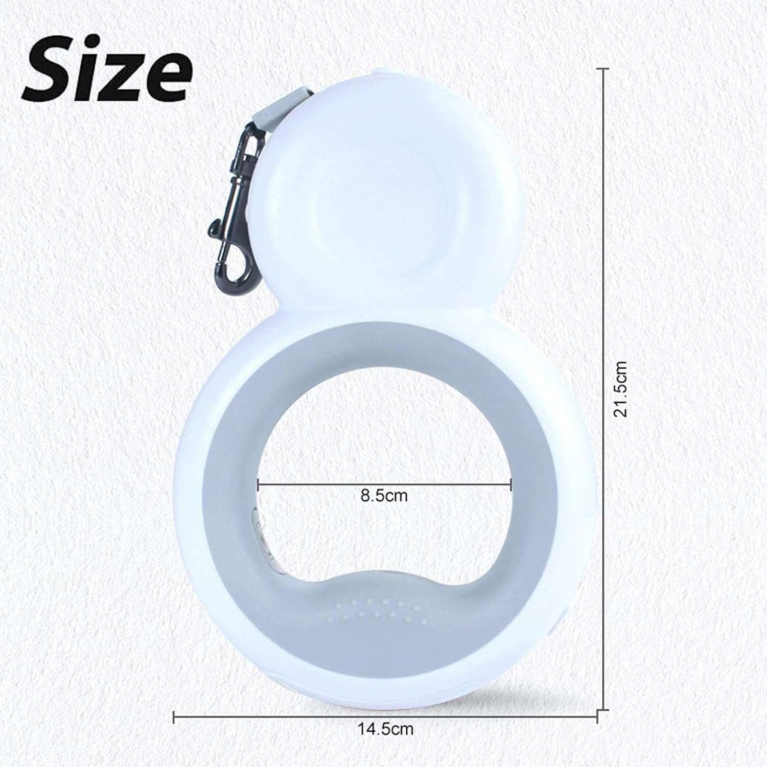 Guinzaglio per Cani Retrattile con Luce LED Ricaricabile e Sacchetti Igienici, 3 Metri con Nastro Antigroviglio per Cani Piccoli e Medi Fino a 27 kg, Impugnatur, Blue