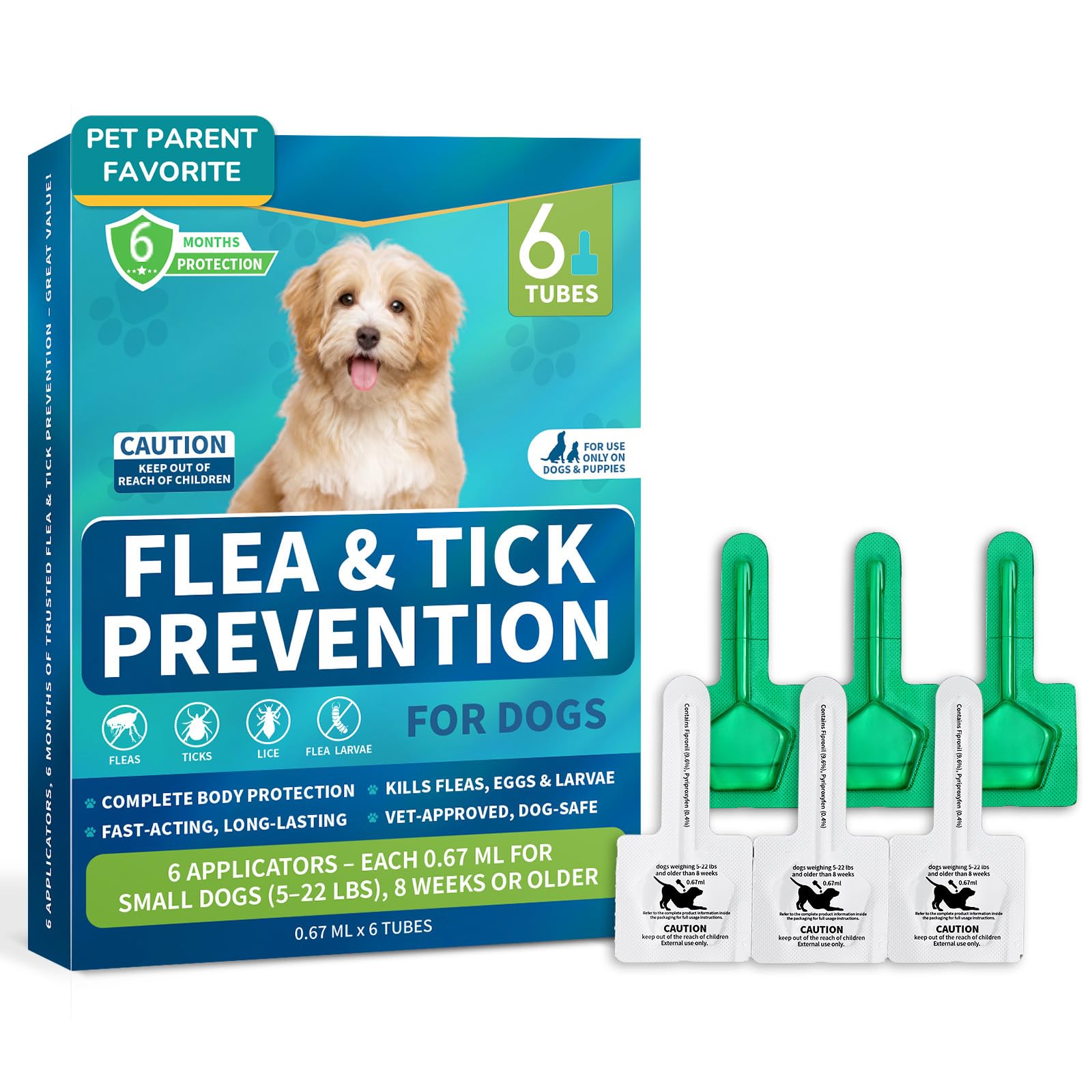 Flea and Tick Prevention for Small Dogs (5 to 22 lbs), Dog Flea Treatment