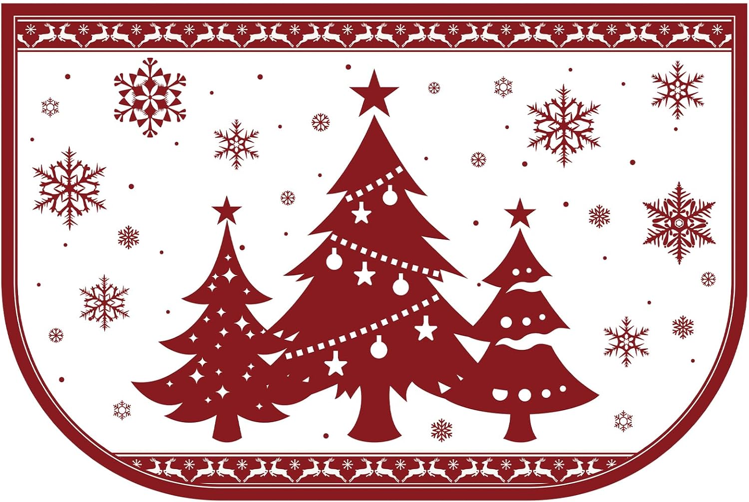 Ceenna Christmas Fireplace Hearth Rug 24 x 36 Inch Fireplace Mats Christmas Fireproof Rug Fire Resistant Rugs for Wood Stove Floor Protector Kitchen Cabin Indoor