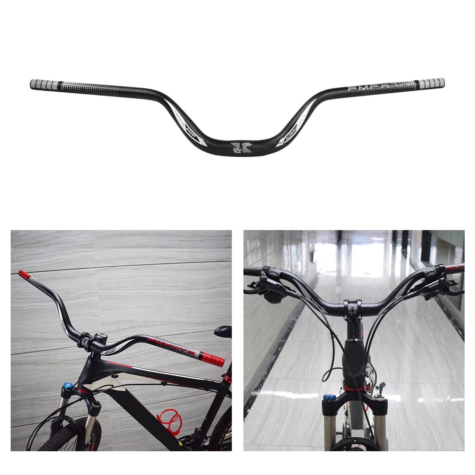 Sharplace Guidon de Vélo 72/78cm 31.8mm en Alliage d'Aluminium à Vélo VTT Riser Guidon Cintre Extra Long Durable et Facile à Installer, Multicolore