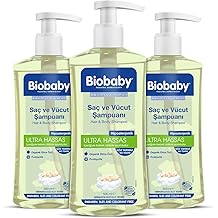 Biobaby Ultra Hassas Bebek Şampuanı &ndash; Sa&ccedil; ve V&uuml;cut İ&ccedil;in, Prebiyotik & Alman Papatyası, Organik İ&ccedil;erikli, 3&rsquo;l&uuml; Set (500 ml x 3)