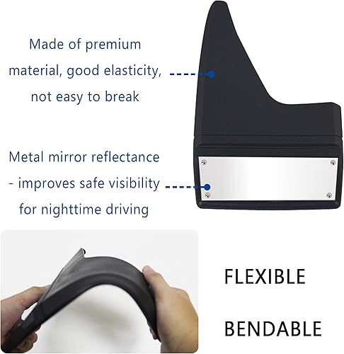 Miniatura 4 de 2 solapas de barro para automóvil, protector contra salpicaduras resistente con reflector nocturno, protectores universales para barro para