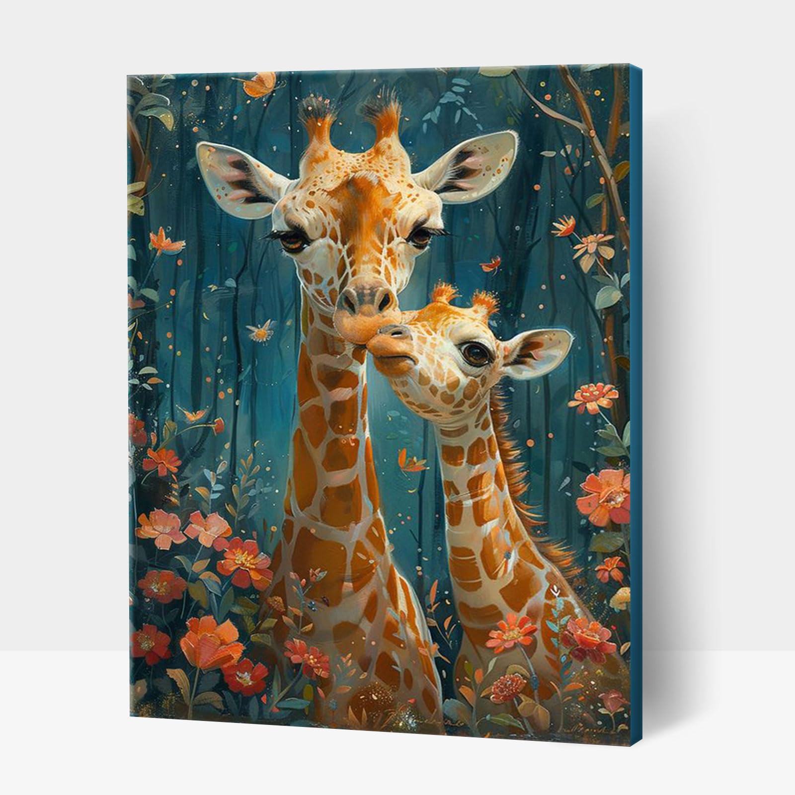 Amphol Giraffe Paint by Numbers Kit, Acrylic Paint by Numbers Kit for Adults Beginner, Watercolor Painting by Number Kits for Home Decor - 16"x20"