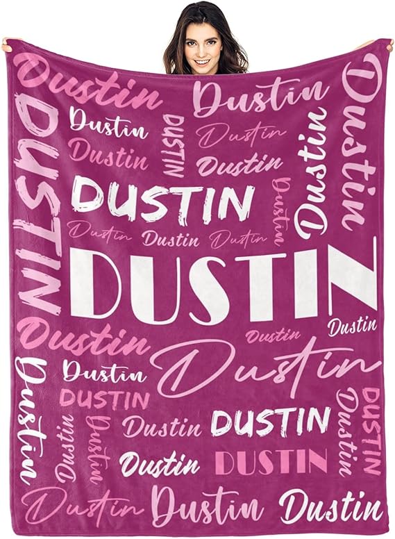 Personalized Blankets for Kids with Names Customized Blankets with Name for Adult Custom Blanket Gift for Birthday Christmas Valentines Day Gift
