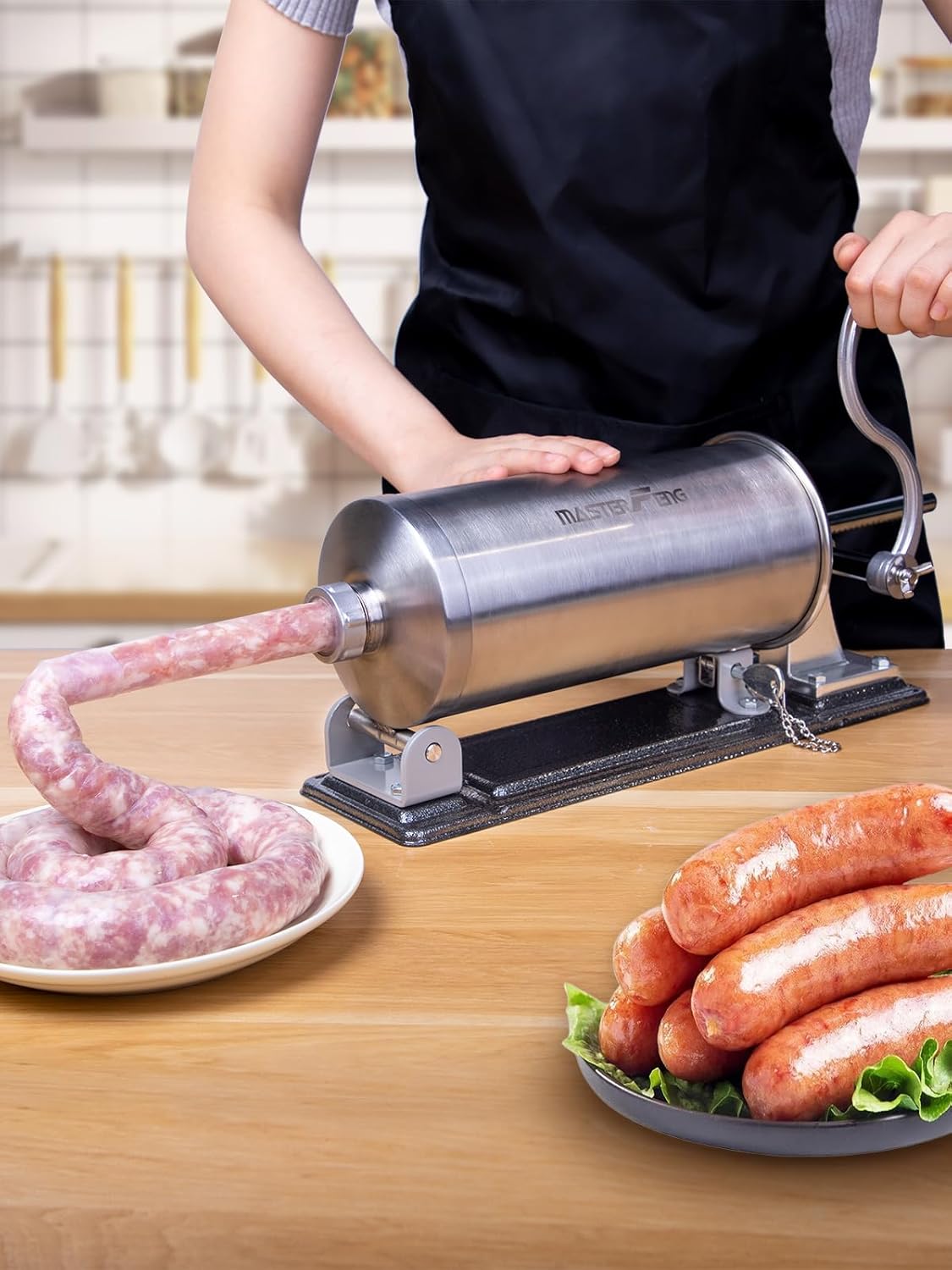 MASTER FENG Sausage Stuffer, Homemade Manual Sausage Maker, Meat Filling Machine (H60-4000)
