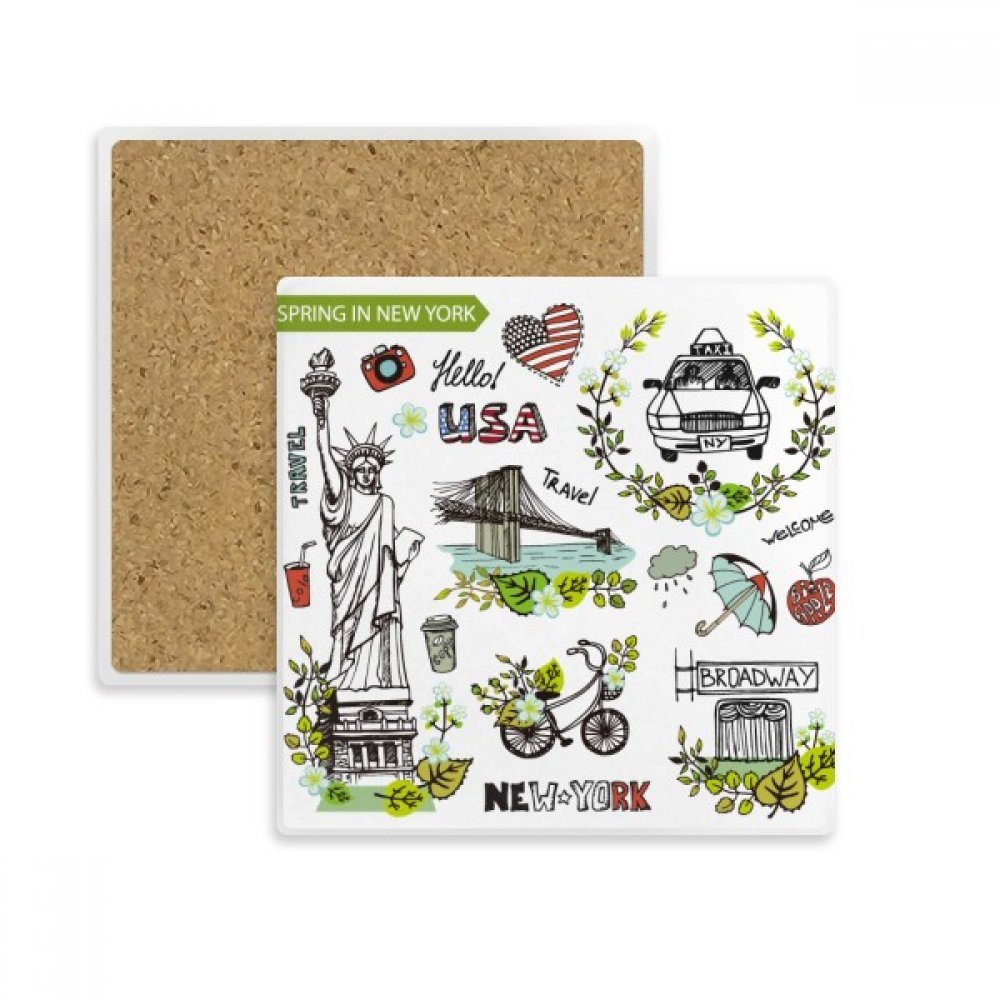 Coaster pierre New York Liberty aux finitions soignées pour verre et mug