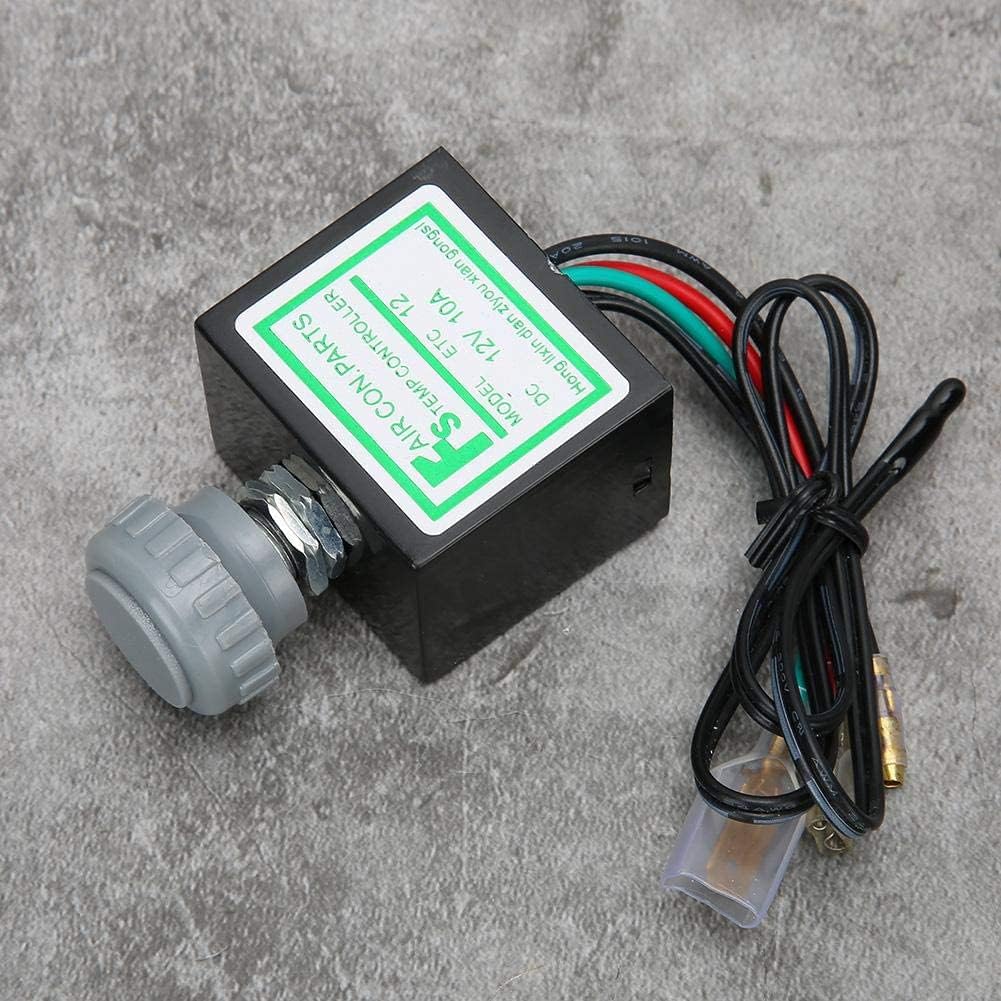 Interruptor de temperatura del aire acondicionado, aire acondicionado del coche 10A Interruptor electr¨®nico del termostato Control de temperatura Accesorio autom¨¢tico(12V)