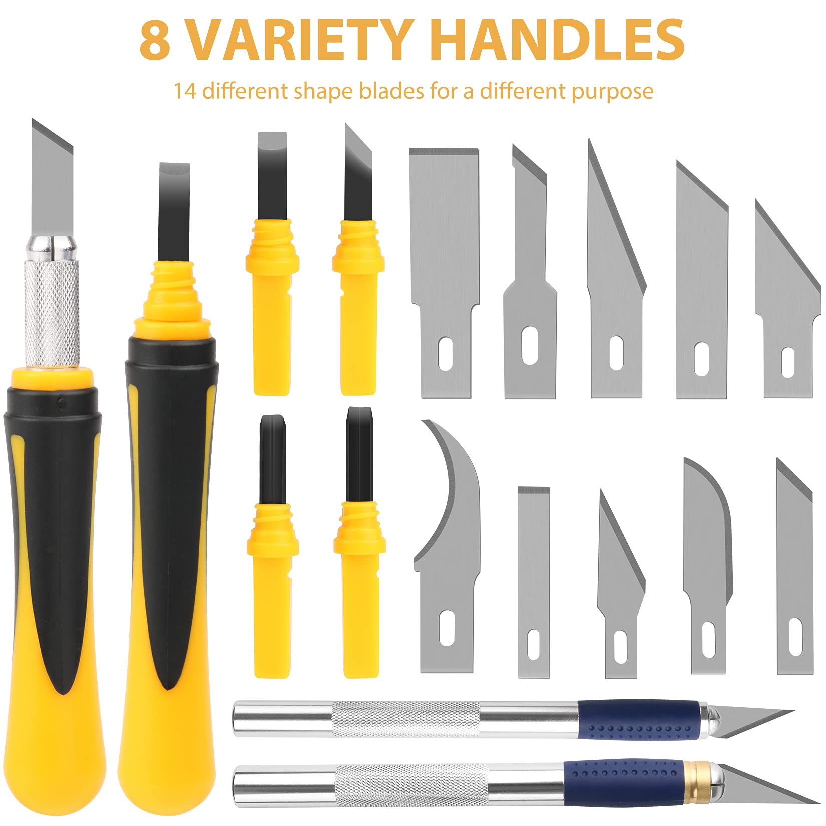 DIYSELF 22Pcs Precision Hobby Knife Kit Craft Utility Knife Set for Art