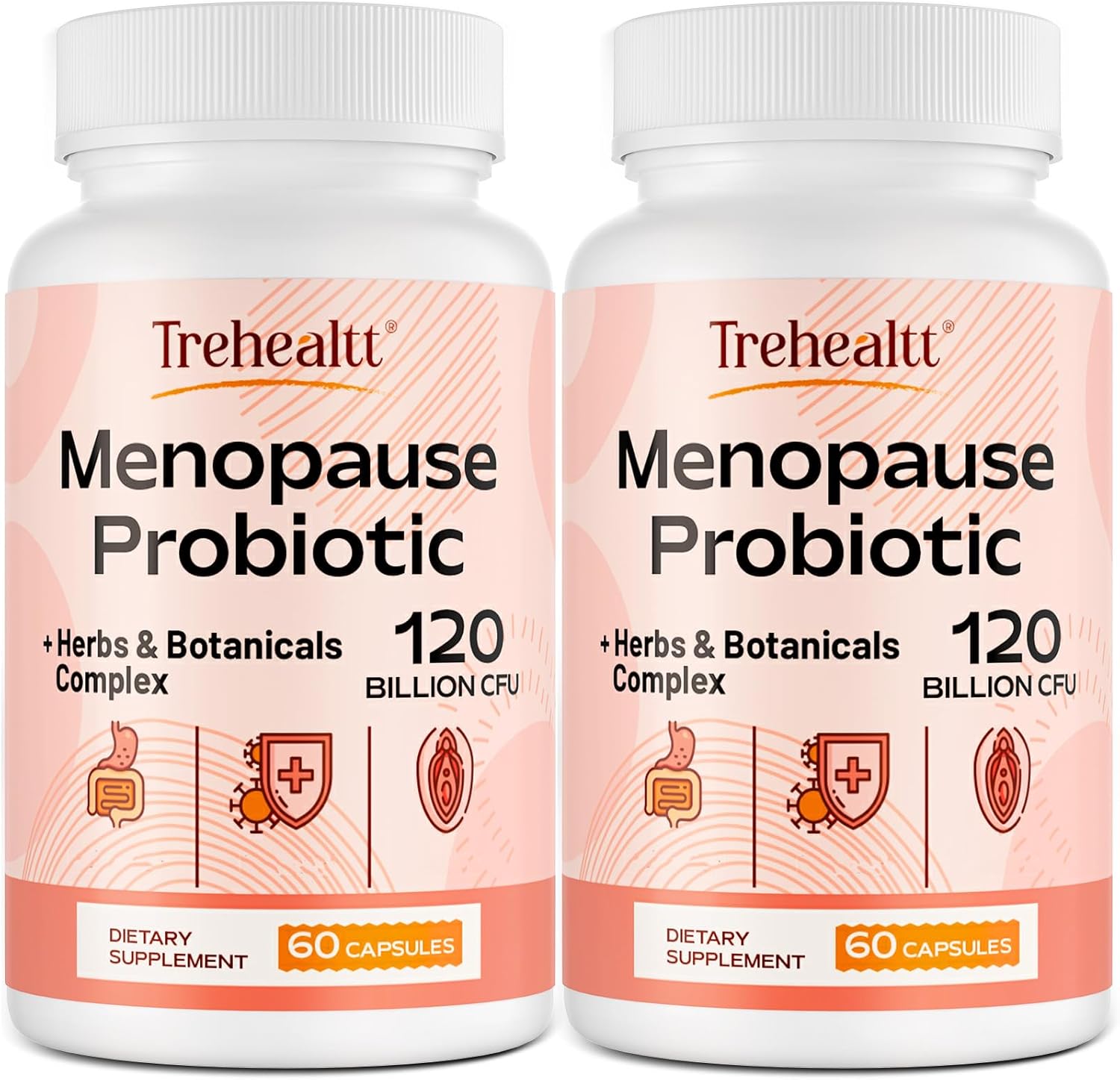 Menopause supplements for women, 120 Billion CFU Probiotic, 13-in-1 Herbs & Botanicals Complex, for Hormone Menopause, Hot Flashes, Night Sweats, Mood Swings, Sleep Disturbances, Vegan, 120 Caps