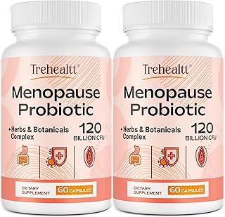 Menopause supplements for women, 120 Billion CFU Probiotic, 13-in-1 Herbs & Botanicals Complex, for Hormone Menopause, Hot Flashes, Night Sweats, Mood Swings, Sleep Disturbances, Vegan, 120 Caps