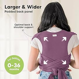 KeaBabies Baby Wrap Carrier Ring Sling - Easy to Wear, Adjustable D-Lite Baby Carrier Newborn to Toddler, Infant Carrying Shirt, Hands Free Bonding, Breathable Fabric Wearing Wrap (Dark Mauve)