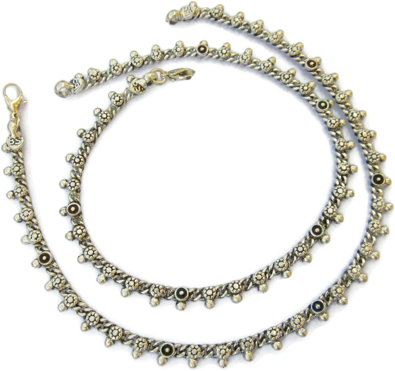 Minmalist Dainty Anklets for Women | Finely Soldered Artisan Handmade Fashion Jewelry | Boho Gypsy Hippie Style Chain Metal Indian Payal Ankle Bracelets | Festival Beachy Bollywood Novelty Accessory