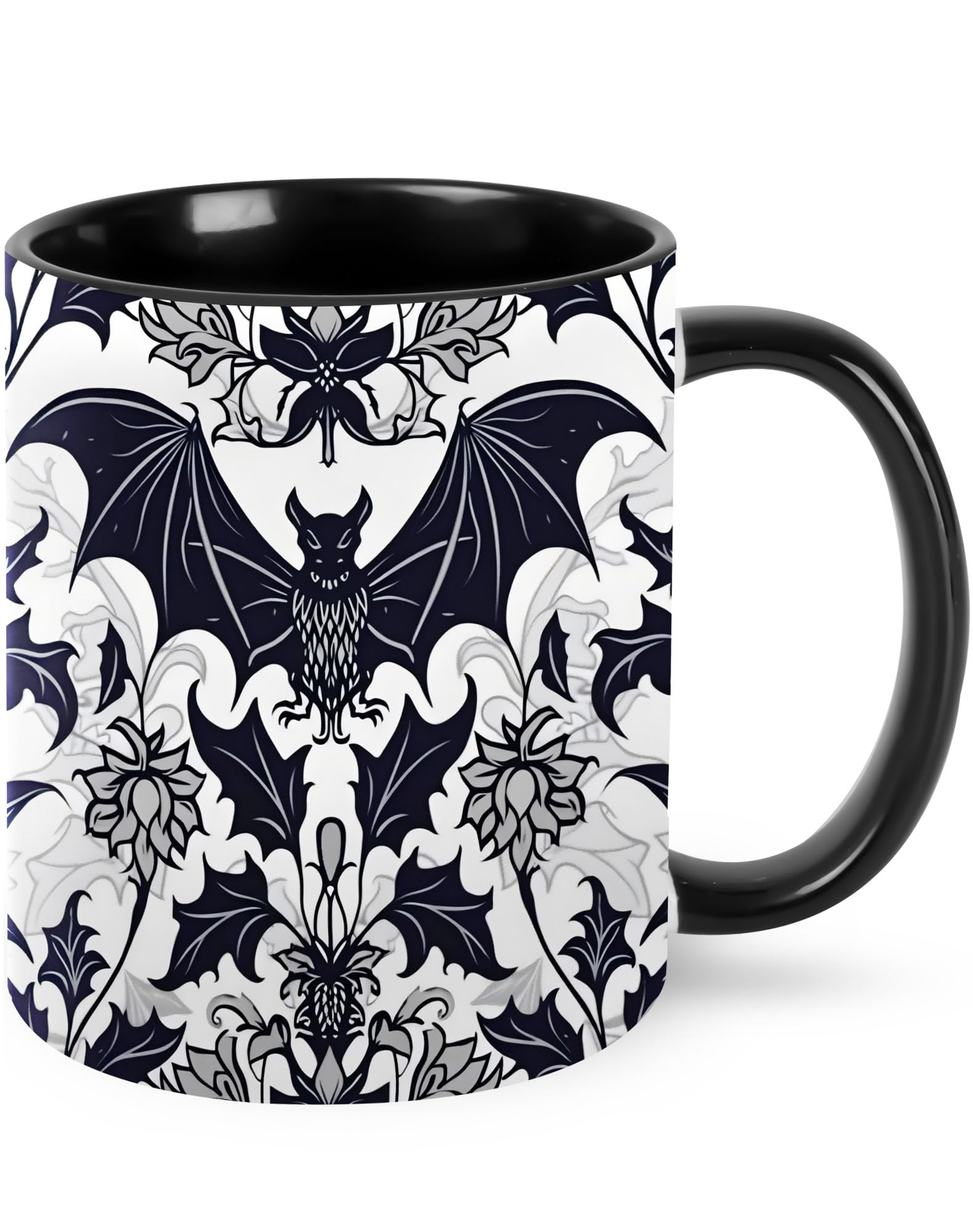 Bat Coffee Mug 11oz Ceramic Tea Cup Kitchen Decor Microwave Safe for Office and Home Novelty Christmas Gifts for Men Women