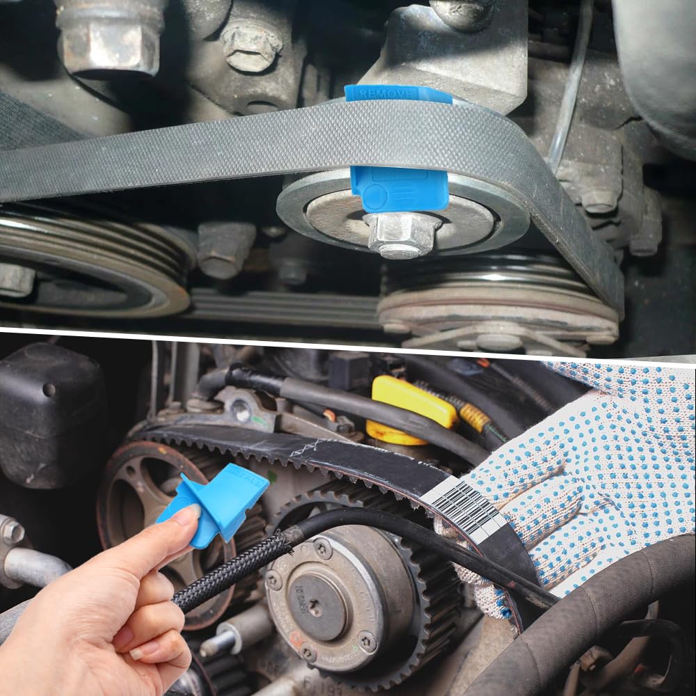 4 Pezzi Strumento di Montaggio e Smontaggio Cinghie Elastiche, Forma di V Strumento di Montaggio Cinghie Elastiche per Auto, Attrezzo per Cinghia Elastica, Adatta per Veicoli, Camion e Furgoni