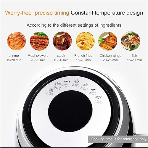 Miniatura 7 de Freidora de aire, horno asador familiar, freidora de aire eléctrica de 1500 W, pantalla táctil digital LED, preajustes para hornear, asar,