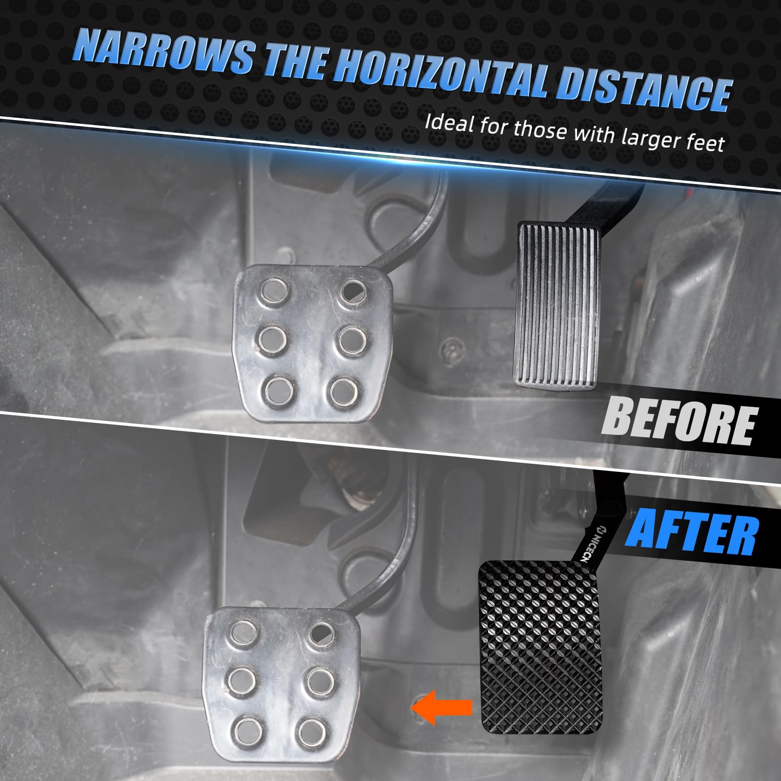 NICECNC Extensión de Pedal del Acelerador X3 Negro de Aluminio Compatible con Can-Am Maverick X3 RR 4x4 RS Turbo DPS 2022 2023, Maverick X3 MAX RR 4x4 RS Turbo DPS 2022 2023, Extensor de Pedal de