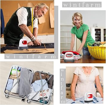 Mini Heat Press Machine, wintfarm Heat Press Machine Small Heating Transfer Press for HTV Iron-on Vinyl Projects T-Shirts Shoes Hats Pillow Crafts, Easy to Use, Red