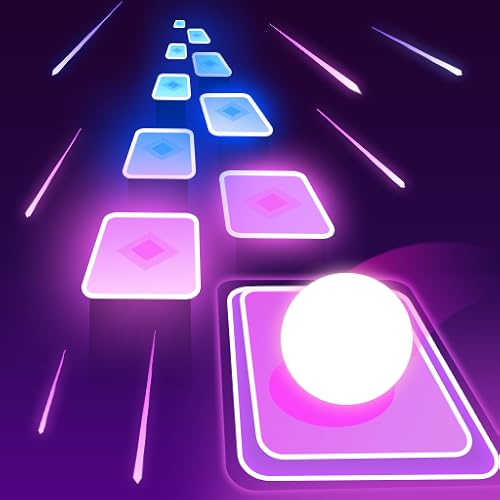 Ball Hop Neon Tiles - Free EDM Music Rush Game!