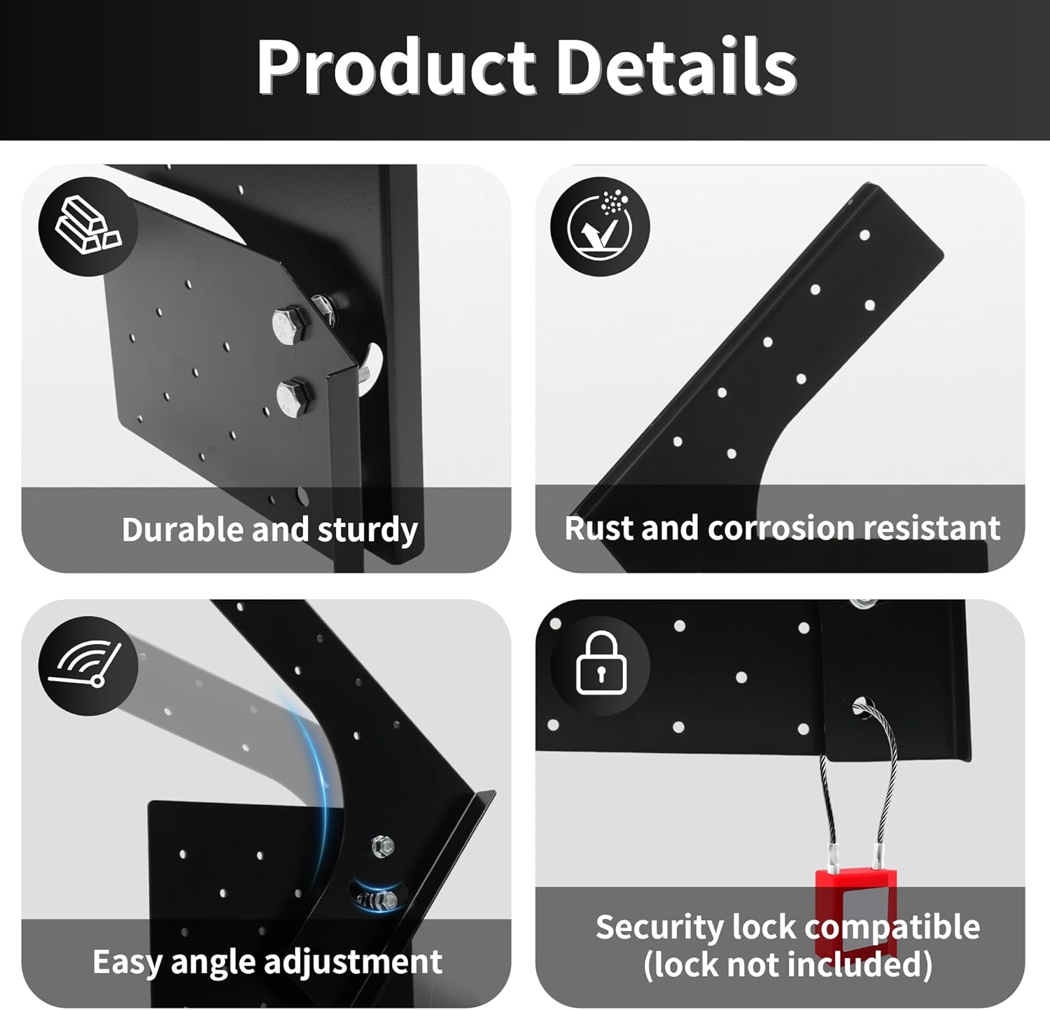 Exhaust Fan Hinges for Restaurant Canopy Hood, Heavy-Duty 12 Gauge Galvanized Steel Commercial Exhaust Fan Hinge Kit, Used on Fans with Wheels 20" or Smaller, 28" Fans Base or Smaller