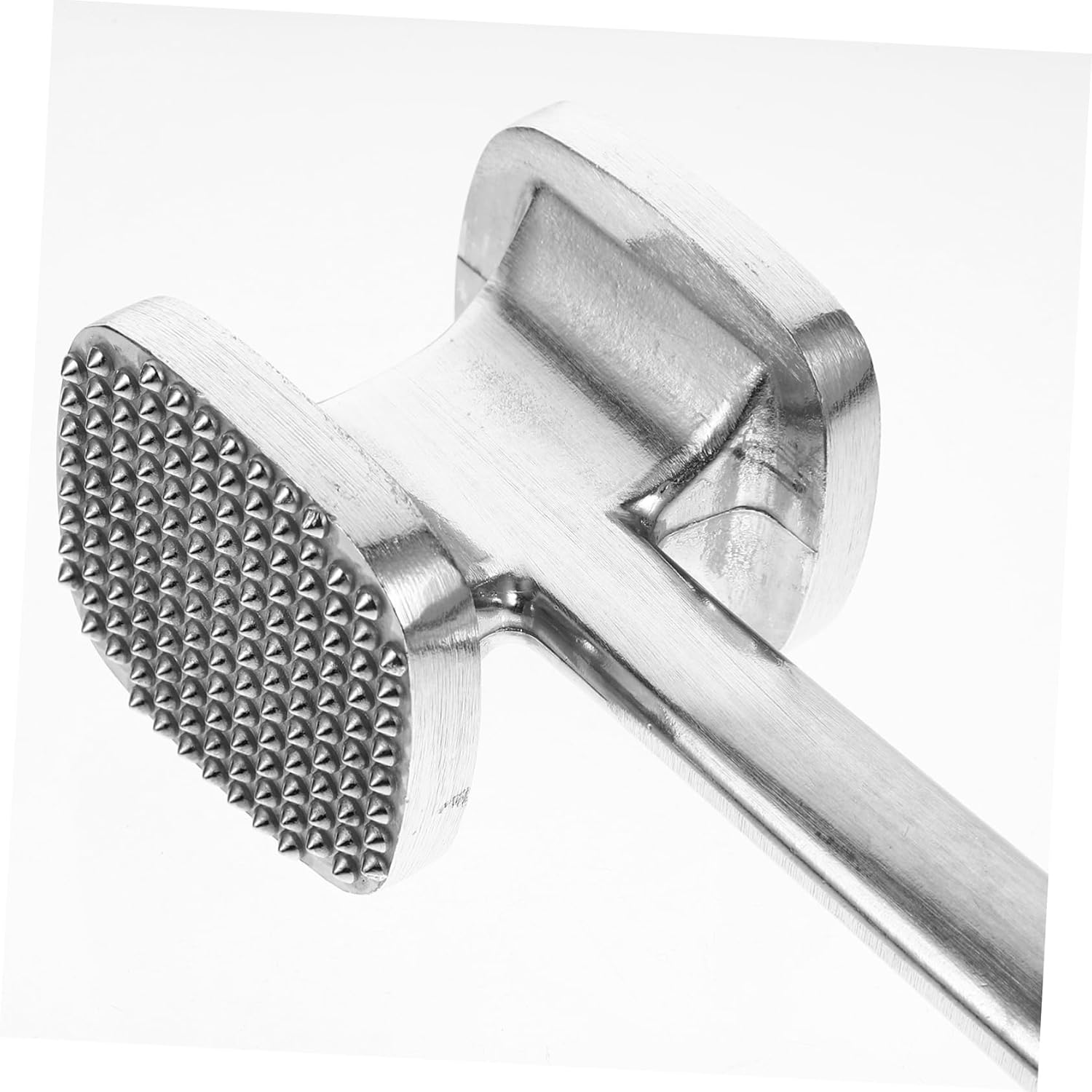 1pc Double-sided Meat Hammer Tool for Tenderizing Steak Lightweight Kitchen Mallet for Meat Garlic Nuts and More Essential Cooking Gadget Silver