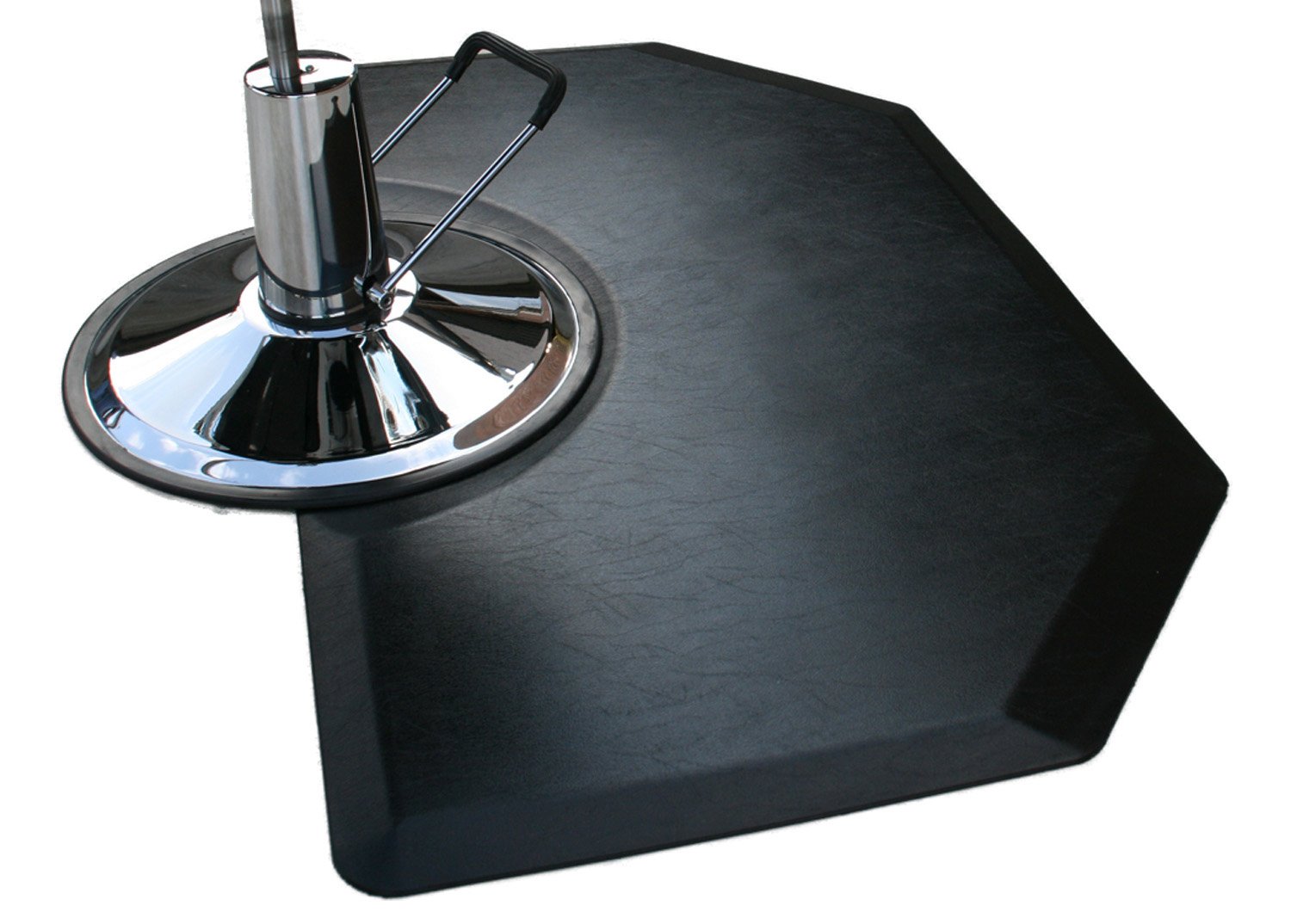 Rhino Mats CCL35SH Comfort Craft Lite Salon Hexagon Mat, 3' Width x 5' Length x 1/2 Thickness, Black