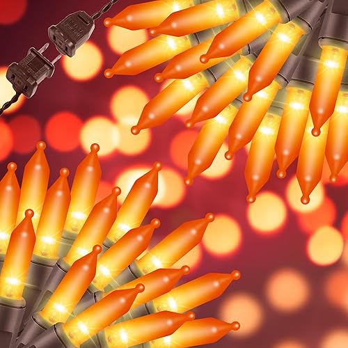 JUSTPRO 100LIGHTS - Juego de luces decorativas de Halloween con conectores de extremo, 100LIGHTS con certificación UL, impermeable, para Halloween,