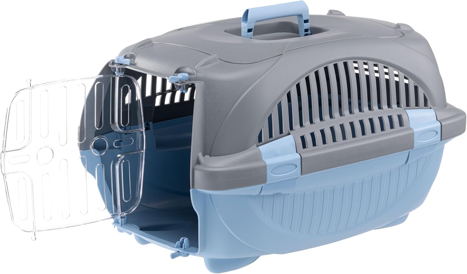Ferplast Rider Pet Carrier with transparent door open.