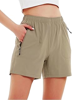 Sponsored Ad - Nomolen Women's 5" Hiking Cargo Shorts Quick Dry Lightweight Athletic Outdoor Shorts for Workout with Zippe...