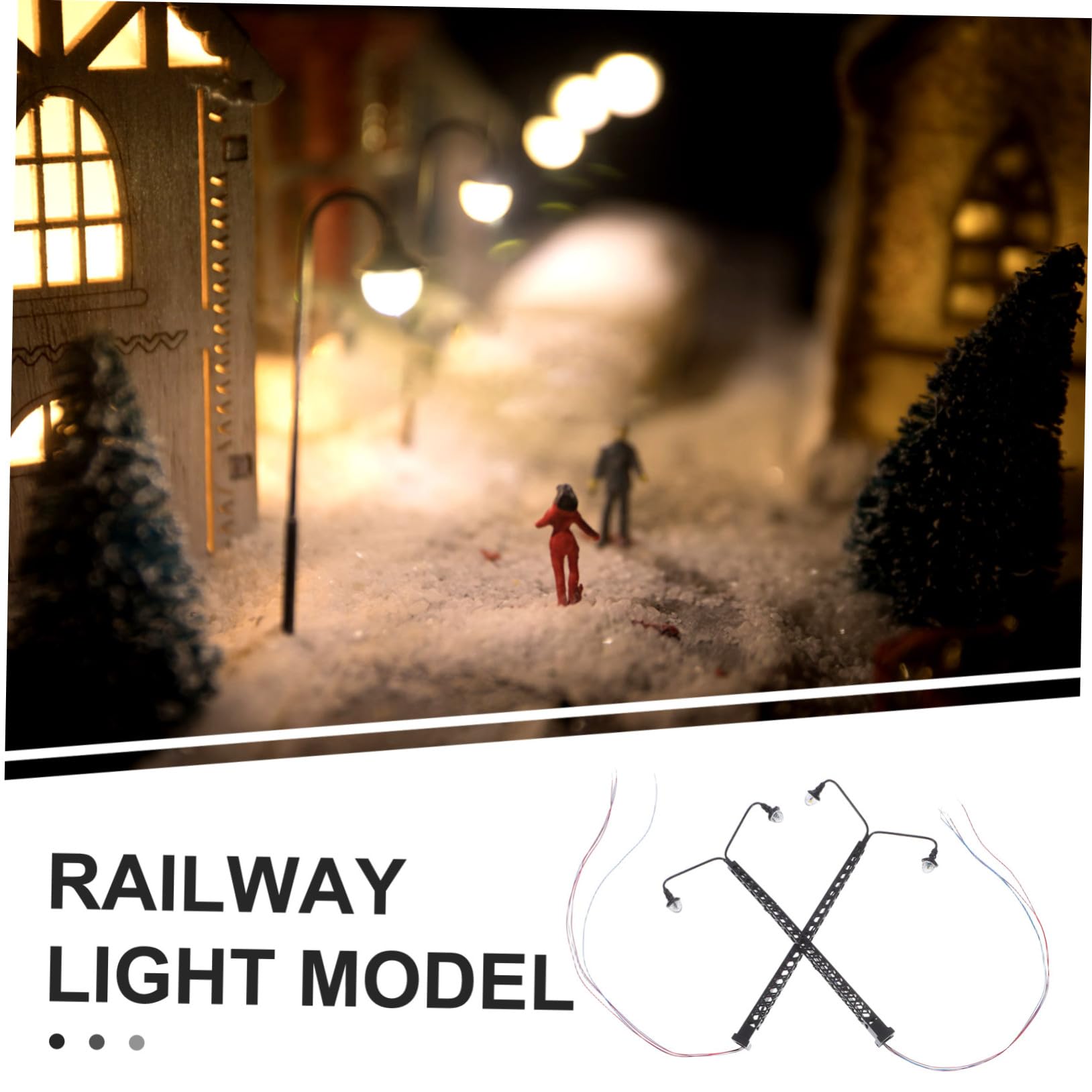 Kleiner Eisenbahn Signallichtmodell 2 Stück für Sandtisch Dekoration