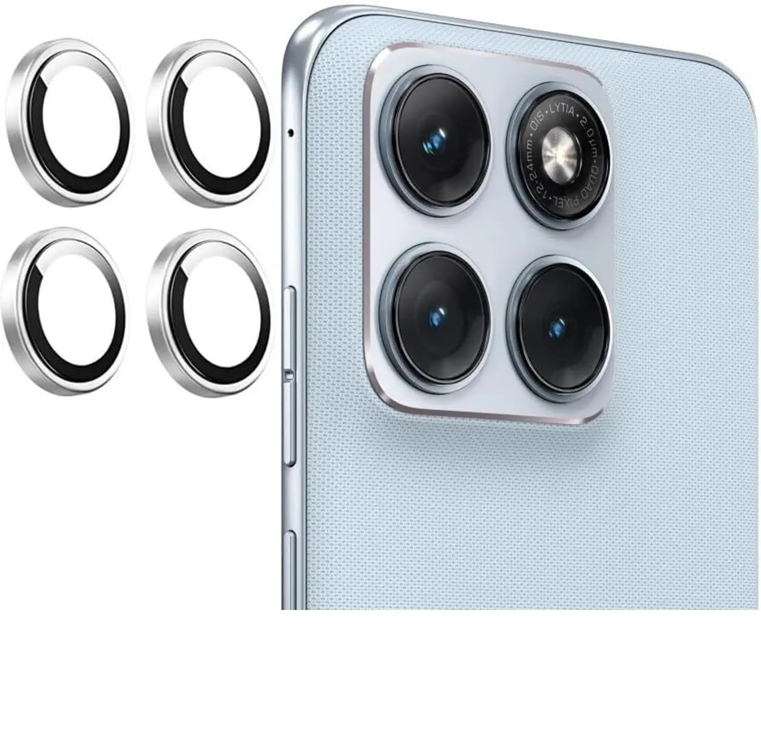 [4 Pack Camera Lens Protector For Motorola Signature 5G Tempered Glass Metal Camera Rings//Anti-Scratch/Case Friendly [Black] — Amazon image 11