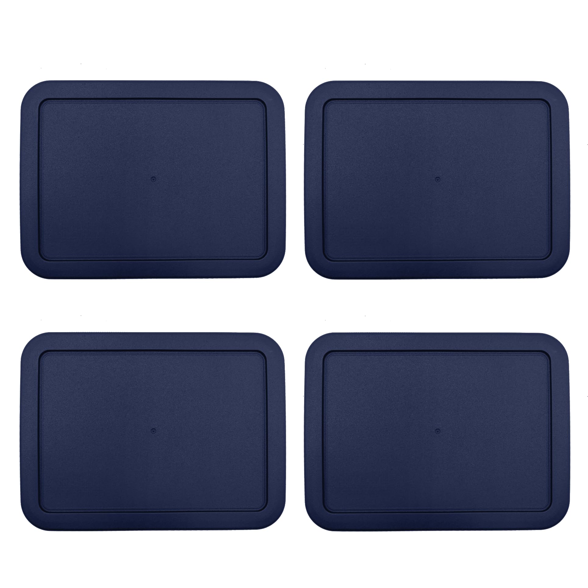 CIBI Deckel für Frischhaltedosen (6 Tassen, blau, 4 Stück), kompatibel mit Pyrex 7211-PC Glasbehältern, spülmaschinen- und mikrowellengeeignet, Ersatzdeckel