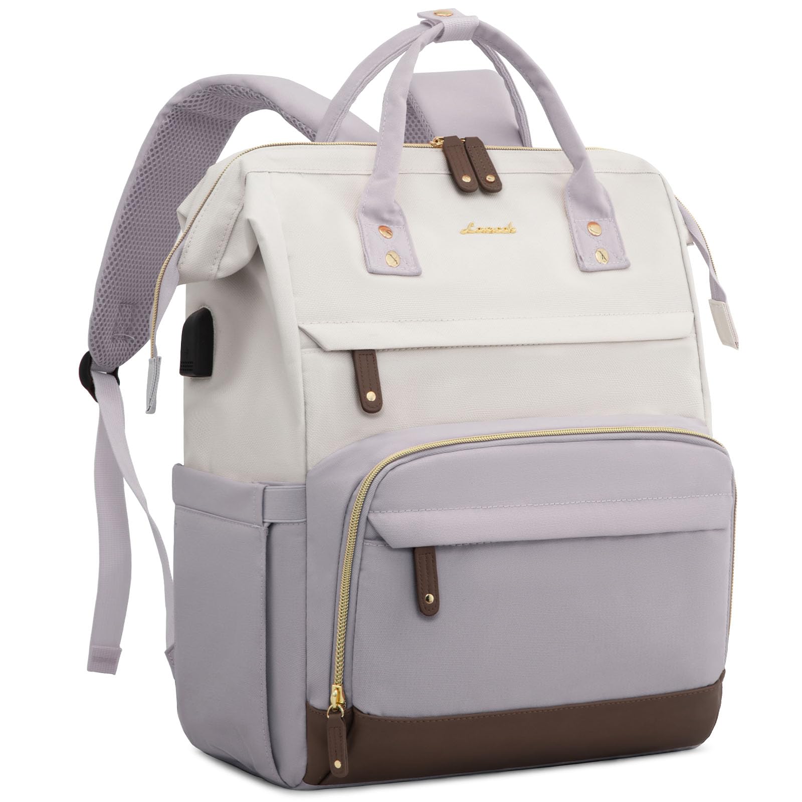 LOVEVOOK Laptop Backpack for Women, 15.6 Inch Work Business Backpacks Purse With Large Capacity, Waterproof Nurse Bag College Bookbag for School, Waterproof Casual Daypack for Travel