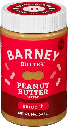 Barney Butter Peanut Butter Smooth 16 oz Natural No Stirring GMO Free Gluten Free Keto Vegan