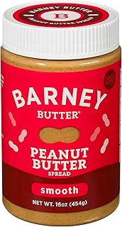 Barney Butter Peanut Butter, Smooth, 16 Ounce Jar, Natural, No Stir, Non-GMO, Gluten Free, Keto, Vegan