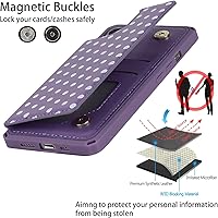 Vista 29 de Cavor for iPhone 11 Wallet Case with Card Slots Holder,Premium PU Leather Kickstand Feature Case [Wrist Strap] Double Magnetic Clasp Shockproof Flip