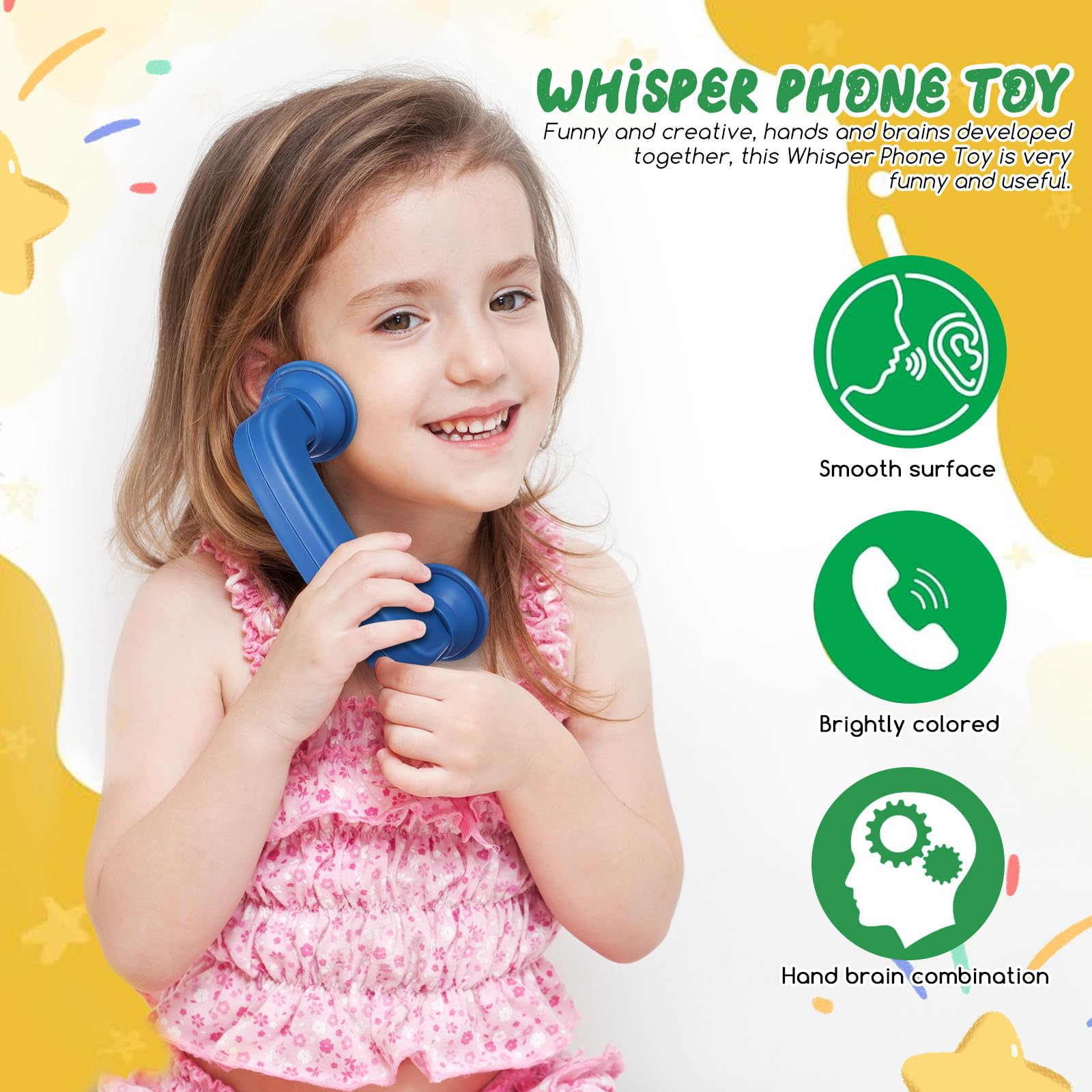 Hemobllo 20 Piezas de Teléfono de Juguete para Niños, Colorido Teléfono Susurrante de Plástico, Juguete Educativo de Lectura, Susurrante para Aulas Y Actividades de Aprendizaje.