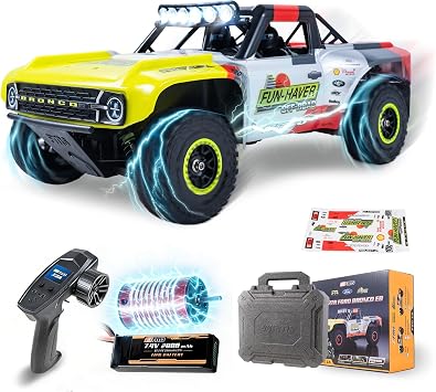 BEEZRC FMS 1/18 FSC18 Ford Bronco RTR EB, Brushless RC Short Course, High Speed RC Truck, Off-Road 4x4 RC Truck RC Car, Hobby RC Waterproof, Remote Control Car for Adults RTR, Racing Livery 2024