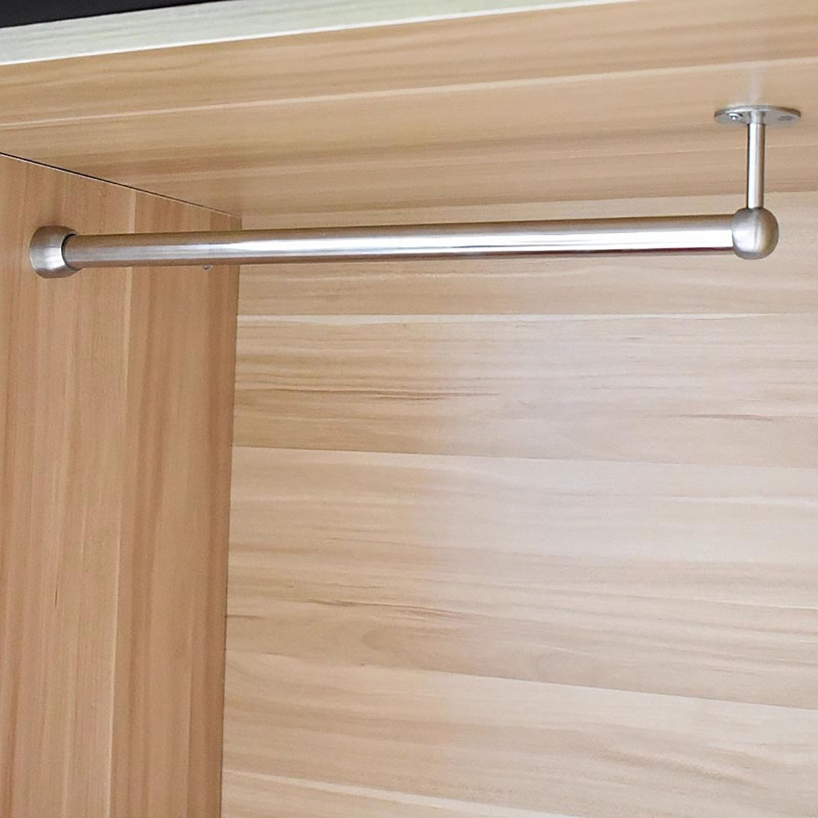 Stojak na ubrania w kształcie litery L Serdeta 19 mm ciężka wieszak do odzieży Regulowany zestaw prętów Zestaw Kołnierza Cuttable Długości (6 cm 85 cm) do oszczędzania przestrzeni roztworów