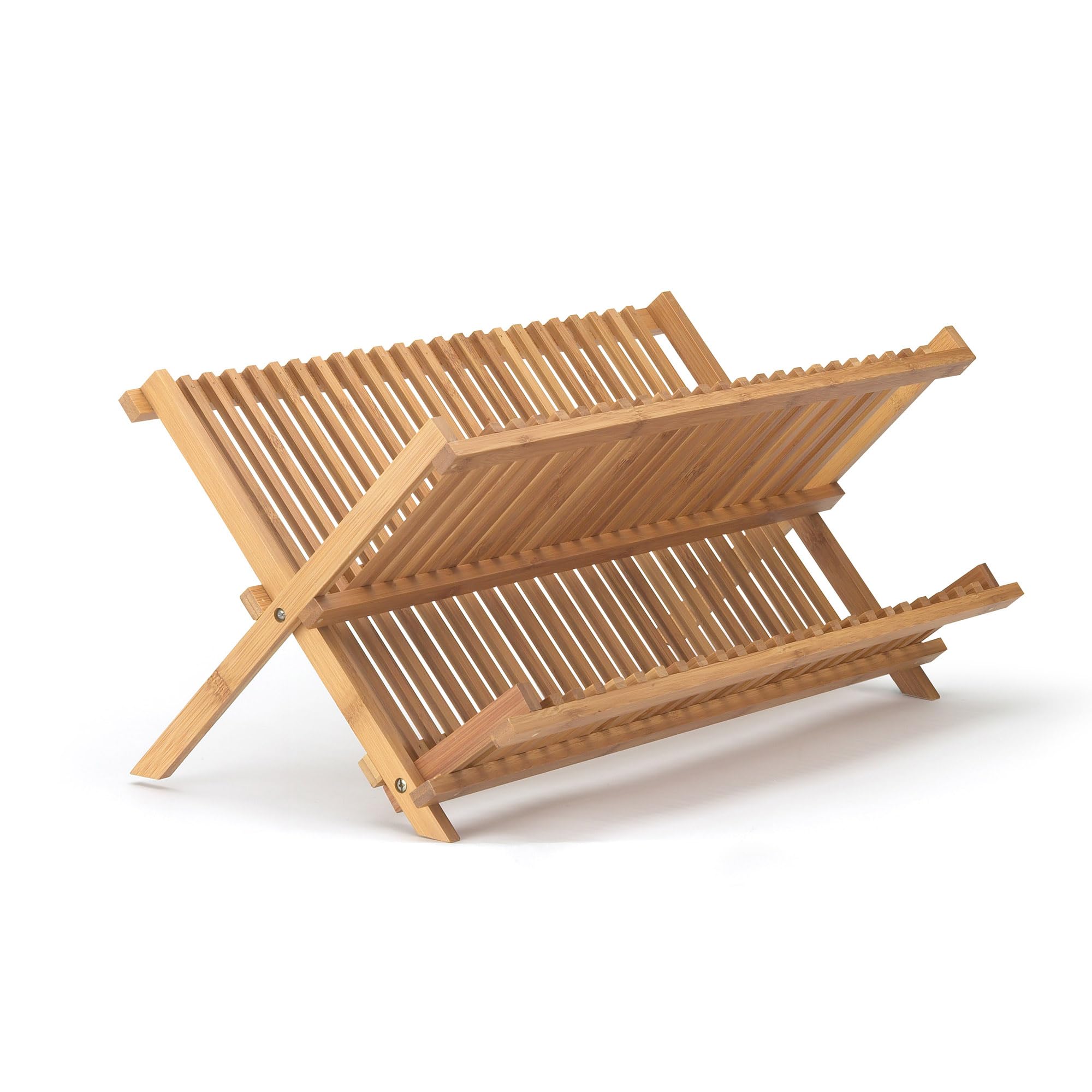 Amazon.com: HIC Kitchen Bamboo Folding Dish Drying Rack, 20.5 x 13