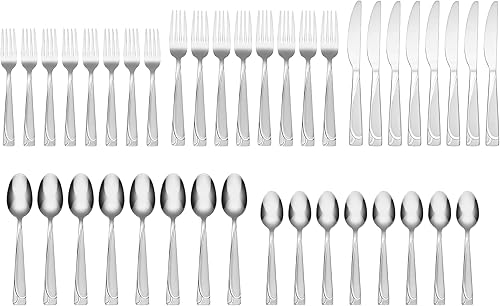 Miniatura 3 de Cambridge Silversmiths Mena Sand 40 piezas con set de cubiertos de cromo buffet