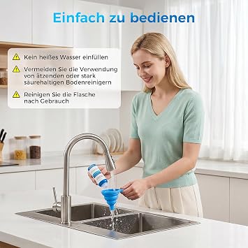 60 ML Reusable Replacement Bottle for Philips OneUp 3000 / 5000 Series Electric Mop, Refillable with Any Cleaning Fluid of Your Choice, Leak-Proof PP Bottle, 2.11 FL OZ