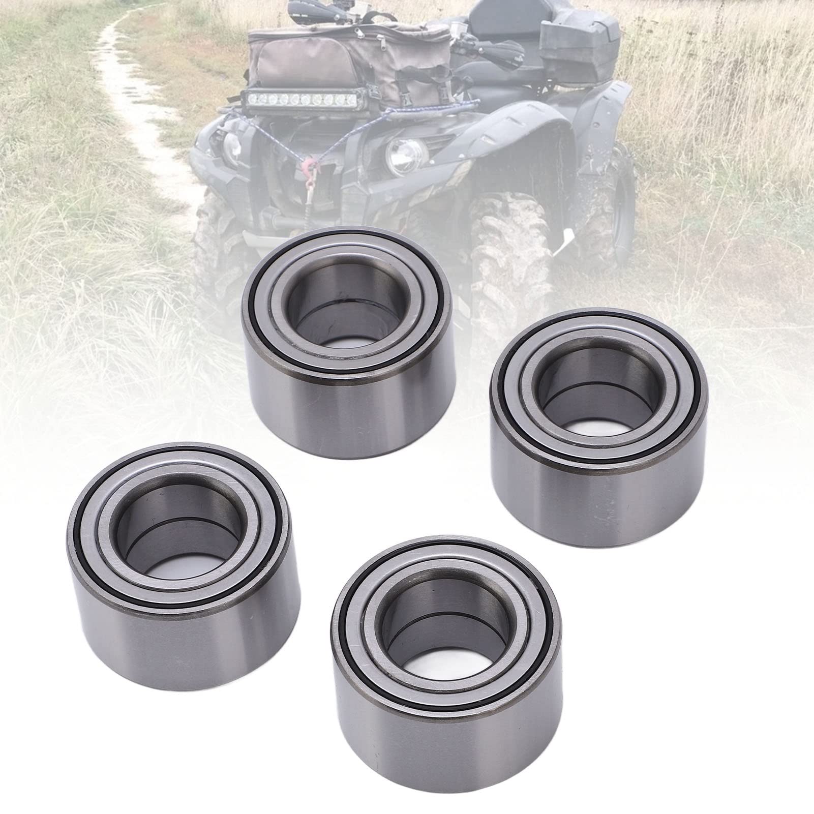 KIMISS Lot de 4 Roulements de Roue Avant Arrière 93305 00601 00 de Rechange pour Grizzly YFM 550 660 700 03-18